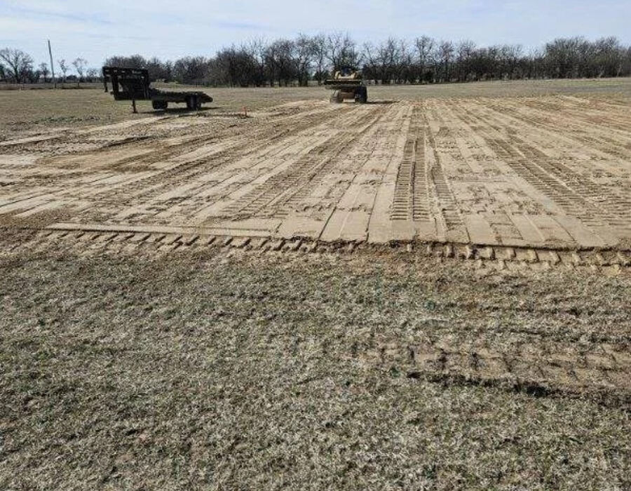 Large graded and leveled construction site